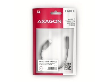 ADAPTER USB-C TO AUDIO 3.5MM/DAC 0.1M ADA-HC AXAGON