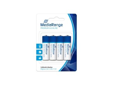BATTERY ALKALINE AA 1.5V/4PCS MRBAT104 MEDIARANGE