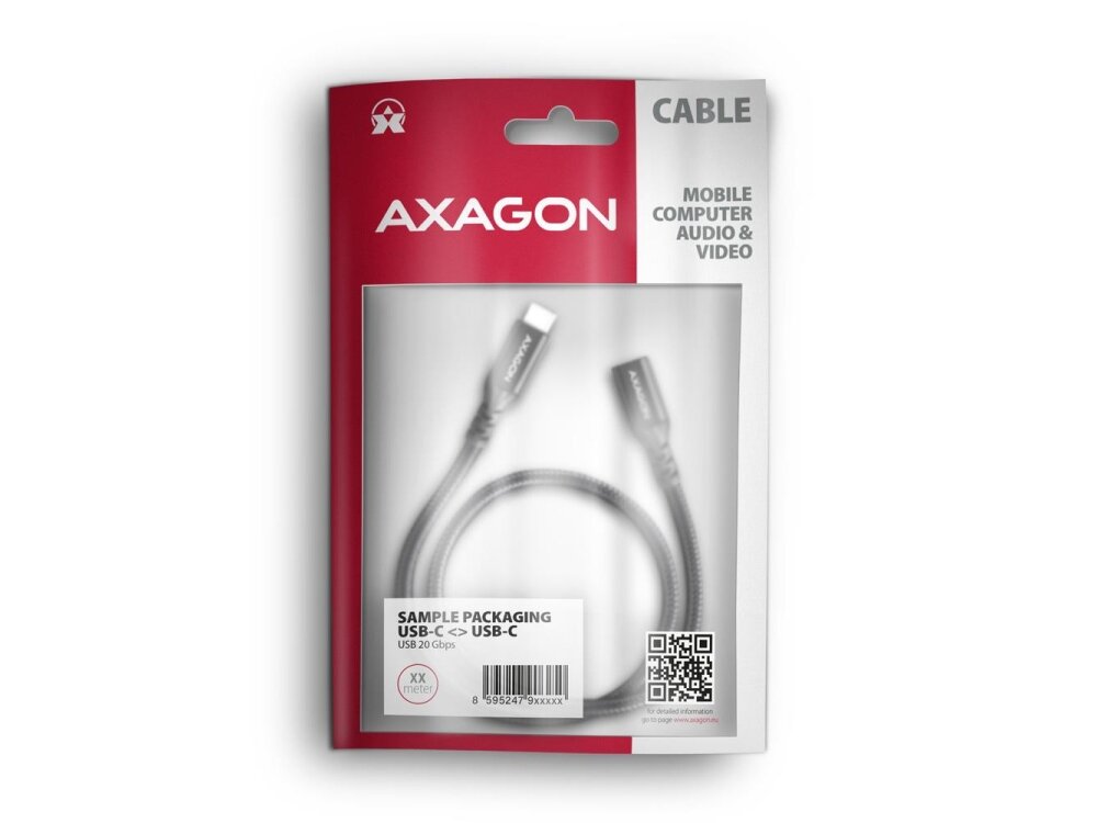 CABLE USB-C EXTENSION 1M/BLACK BUCM32-CF10AB AXAGON 1 CABLE USB-C EXTENSION 1M/BLACK BUCM32-CF10AB AXAGON 1