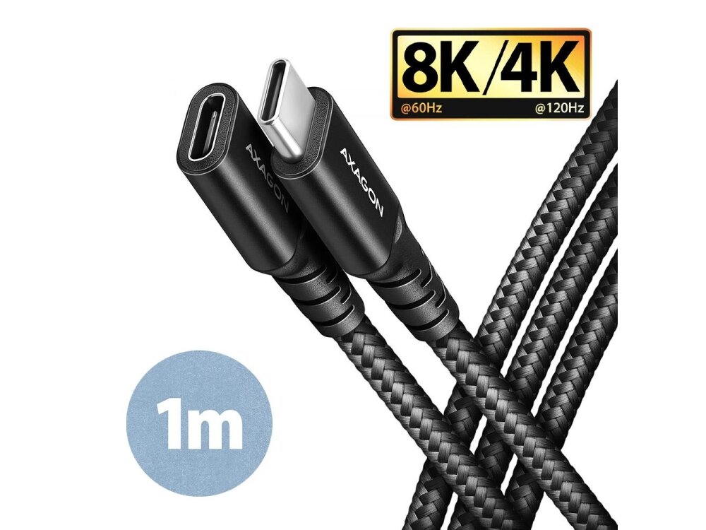 CABLE USB-C EXTENSION 1M/BLACK BUCM32-CF10AB AXAGON