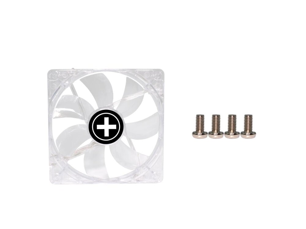 CASE FAN 120MM TRANSP 3PIN+4P/RED 12V XF046 XILENCE 6