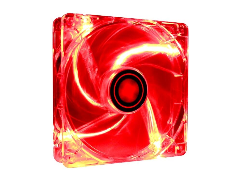 CASE FAN 120MM TRANSP 3PIN+4P/RED 12V XF046 XILENCE