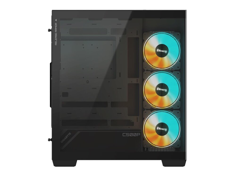 Case|GIGABYTE|GB-C500P ST|MidiTower|Case product features Transparent panel|ATX|MicroATX|MiniITX|Colour Black|GB-C500PST 3