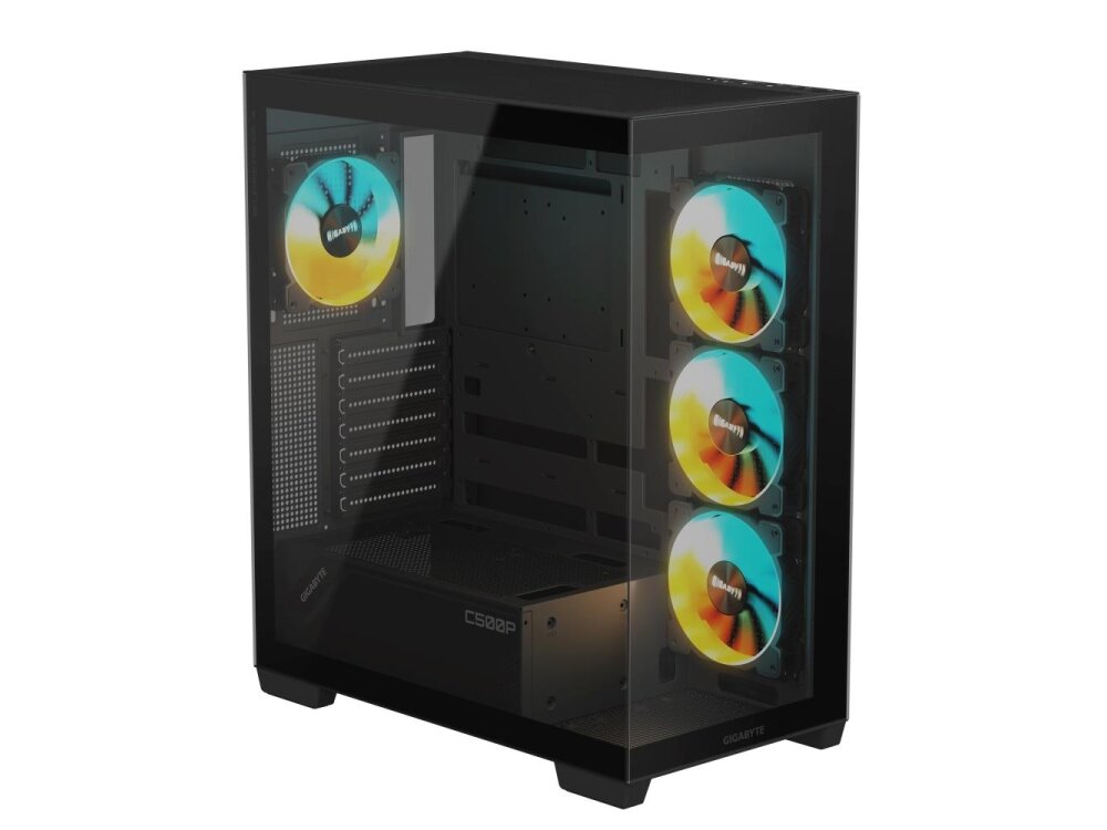 Case|GIGABYTE|GB-C500P ST|MidiTower|Case product features Transparent panel|ATX|MicroATX|MiniITX|Colour Black|GB-C500PST 4