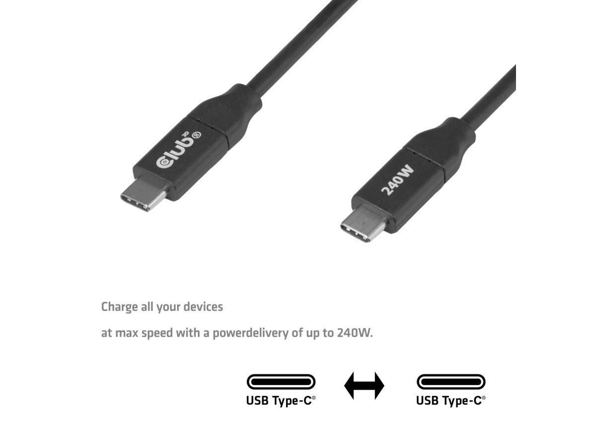 CABLE USB-C 2M/CAC-2506 CLUB3D 3