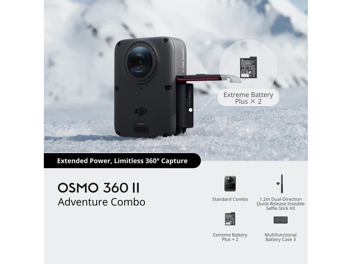 CAMERA OSMO 360 II ADVENTURE/COMBO CP.OS.00000636 DJI 3 CAMERA OSMO 360 II ADVENTURE/COMBO CP.OS.00000636 DJI 3
