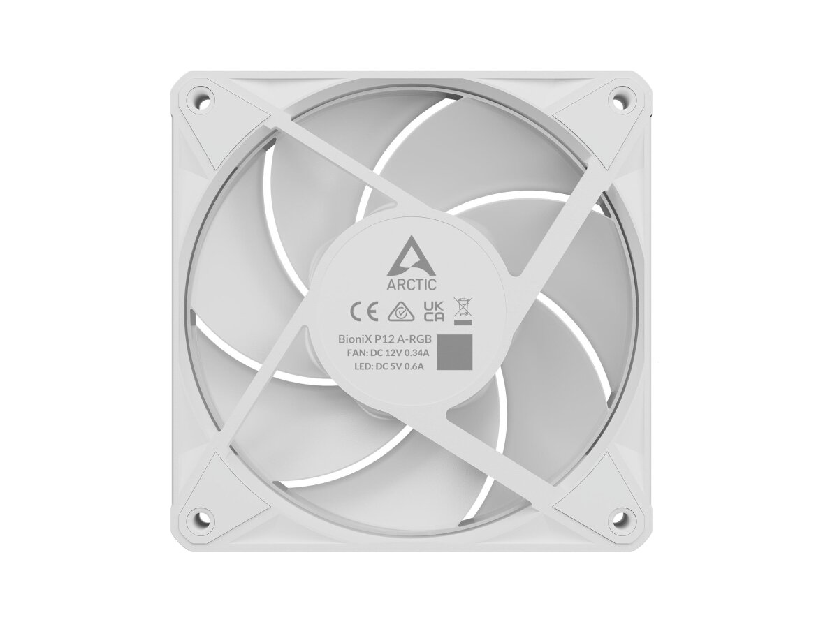 CASE FAN 120MM BIONIX P12 ARGB/3-PACK WHT ACFAN00338A ARCTIC 8 CASE FAN 120MM BIONIX P12 ARGB/3-PACK WHT ACFAN00338A ARCTIC 8