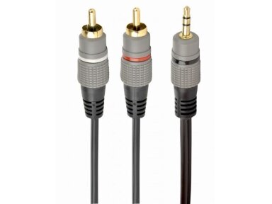 CABLE AUDIO 3.5MM TO 2RCA 1.5M/GOLD CCA-352-1.5M GEMBIRD