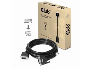 CABLE DVI-A TO VGA 3M/M/M CAC-1243 CLUB3D