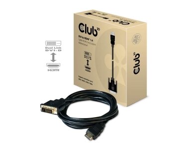 CABLE DVI-D TO HDMI 2M/M/M CAC-1210 CLUB3D