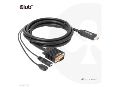 CABLE HDMI TO VGA 2M/M/M CAC-1712 CLUB3D