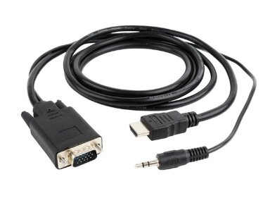 CABLE HDMI-VGA +3.5MM/1.8M A-HDMI-VGA-03-6 GEMBIRD