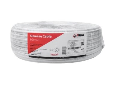 CABLE RG59 COAX+PWR 100M WHITE/PFM941I-RG59N/21-100-W DAHUA