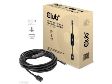 CABLE USB-C TO USB 10M/M/F CAC-1538 CLUB3D