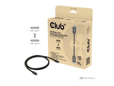 CABLE USB-C TO USB-C 1.2M/BLACK CAC-1570 CLUB3D