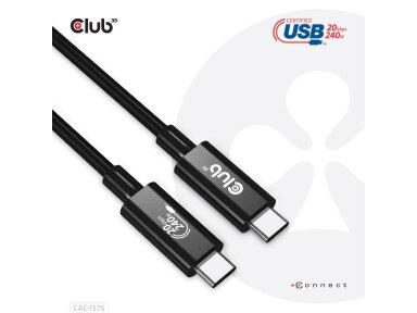CABLE USB-C TO USB-C 2M/M/M CAC-1575 CLUB3D