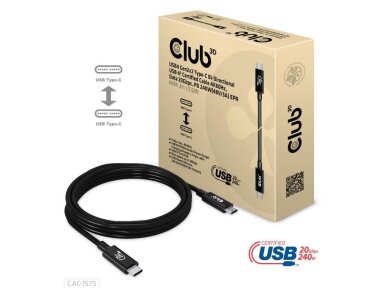 CABLE USB-C TO USB-C 2M/M/M CAC-1575 CLUB3D