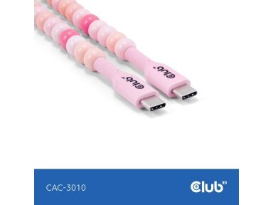 CABLE USB-C TO USB-C/PINK CAC-3010 CLUB3D