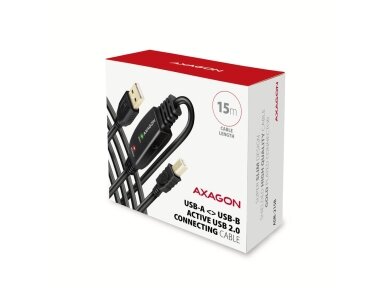 CABLE USB2.0 A-M/B-M ACTIVE/15M ADR-215B AXAGON