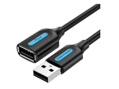 CABLE USB2.0 MALE TO FEMALE/5M BLACK CBIBJ VENTION