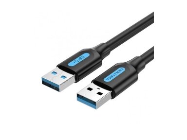 CABLE USB3.0 MALE TO MALE/1.5M BLACK CONBG VENTION