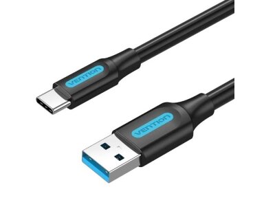 CABLE USB3.0 TO USB-C MALE/2M BLACK COZBH VENTION
