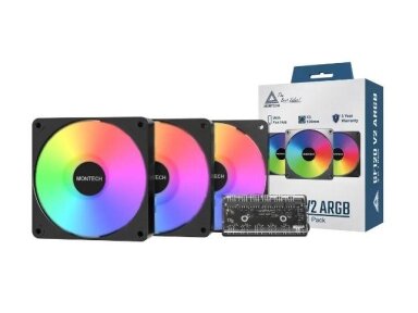 CASE FAN 120MM GF120 V2/ARGB PWM 3I1(B) MONTECH