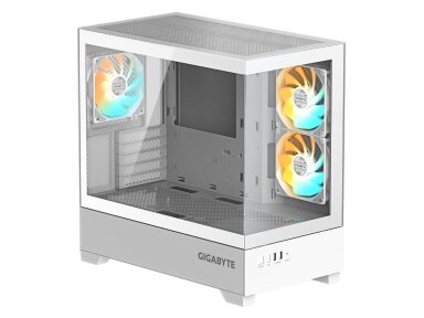 Case|GIGABYTE|GB-C201PI|MidiTower|Case product features Rackmountable/Accessory/Transparent panel|Not included|MicroATX|MiniITX|Colour White|GB-C201PI