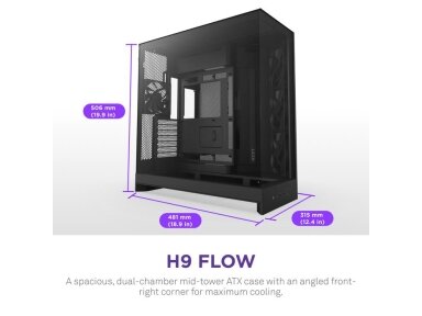 Case|NZXT|ATX/micro ATX/Mini-ITX/EATX|Black|Midi Tower|PC|CM-H92FB-01