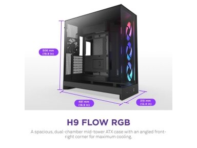 Case|NZXT|ATX/micro ATX/Mini-ITX/EATX|Black|Midi Tower|PC|CM-H92FB-R1