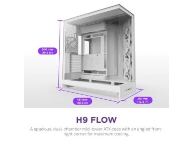 Case|NZXT|ATX/micro ATX/Mini-ITX/EATX|White|Midi Tower|PC|CM-H92FW-01