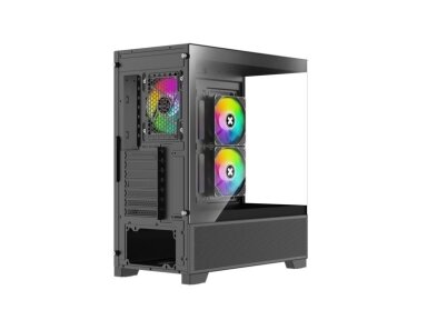 Case|XILENCE|XG172|MidiTower|Case product features Fan control panel/Transparent panel|Not included|Colour Black|XG172