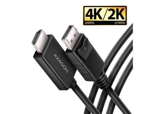 CABLE DP TO HDMI 1.8M/RVD-HI20C2 AXAGON CABLE DP TO HDMI 1.8M/RVD-HI20C2 AXAGON