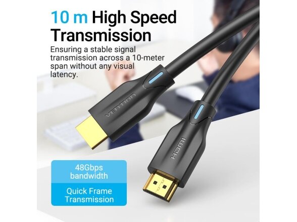 CABLE HDMI 8K/3M BLACK AANBI VENTION 8