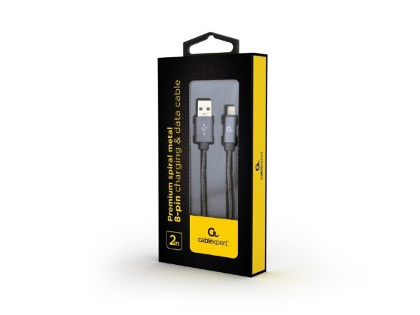 CABLE LIGHTNING TO USB2 2M/CC-USB2S-AMLM-2M-BG GEMBIRD 1