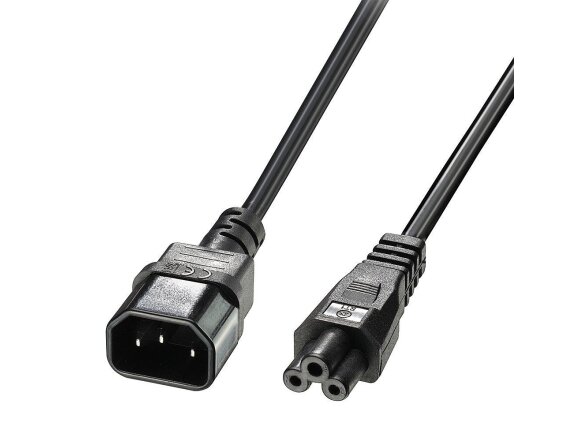 CABLE POWER IEC C14 TO IEC C5/2M 30341 LINDY CABLE POWER IEC C14 TO IEC C5/2M 30341 LINDY