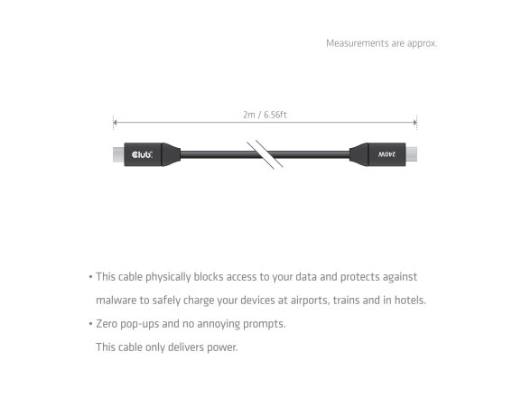 CABLE USB-C 2M/CAC-2506 CLUB3D 2