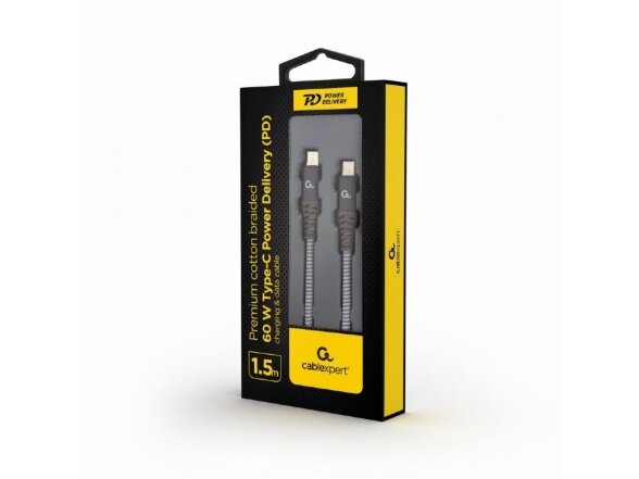 CABLE USB-C PD 1.5M/CC-USB2B-CMCM60-1.5M GEMBIRD CABLE USB-C PD 1.5M/CC-USB2B-CMCM60-1.5M GEMBIRD