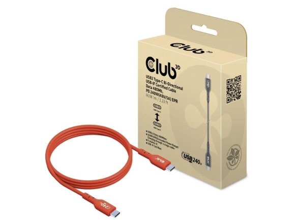 CABLE USB-C TO USB-C 1M/M/M CAC-1511 CLUB3D CABLE USB-C TO USB-C 1M/M/M CAC-1511 CLUB3D