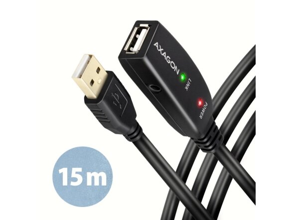 CABLE USB2.0 A-M/A-F ACTIVE/15M ADR-215 AXAGON