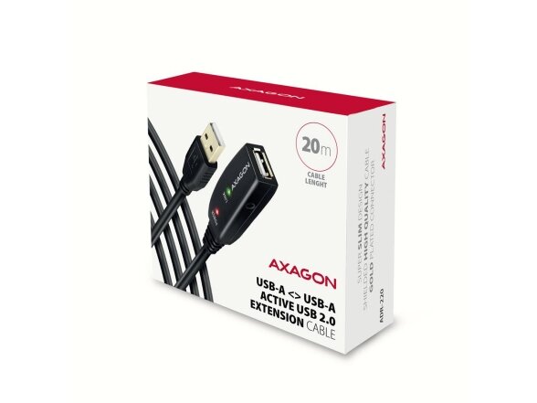 CABLE USB2.0 A-M/A-F ACTIVE/20M ADR-220 AXAGON 1