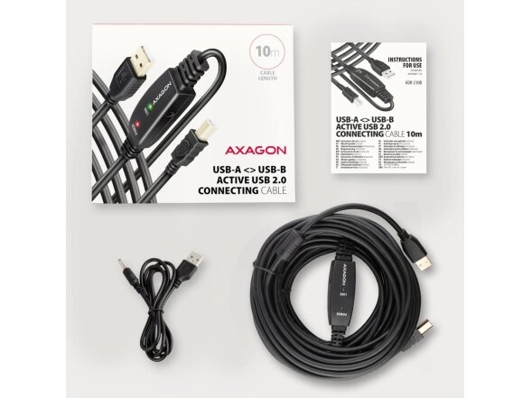 CABLE USB2.0 A-M/B-M ACTIVE/10M ADR-210B AXAGON 2