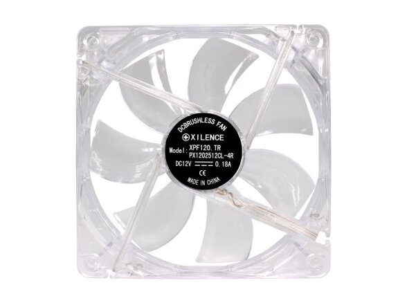 CASE FAN 120MM TRANSP 3PIN+4P/RED 12V XF046 XILENCE 5 CASE FAN 120MM TRANSP 3PIN+4P/RED 12V XF046 XILENCE 5