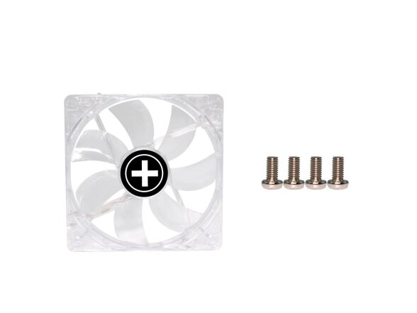 CASE FAN 120MM TRANSP 3PIN+4P/RED 12V XF046 XILENCE 6