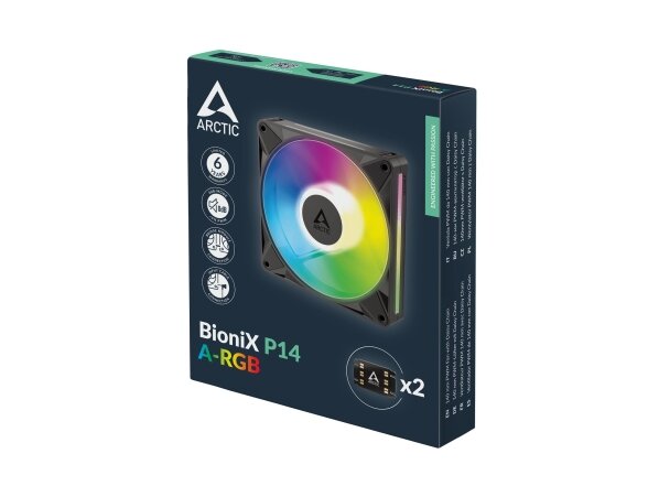 CASE FAN 140MM BIONIX P14 ARGB/ACFAN00339A ARCTIC 7 CASE FAN 140MM BIONIX P14 ARGB/ACFAN00339A ARCTIC 7