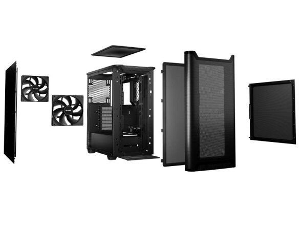Case|BE QUIET|PURE BASE 501|MidiTower|Not included|ATX|MicroATX|MiniITX|Colour Black|BG074 2