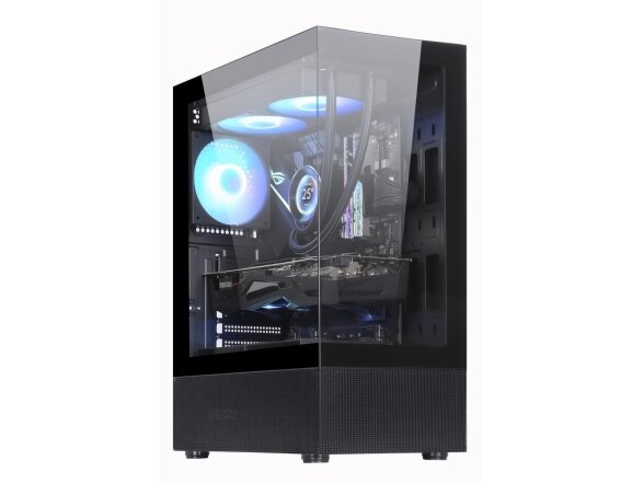 Case|GOLDEN TIGER|Raider DK-6|MidiTower|Case product features Transparent panel|Not included|ATX|Colour Black|RAIDERDK6 1