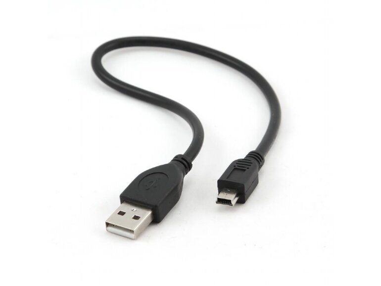 CABLE USB2 AM-MINI 30CM BLACK/CCP-USB2-AM5P-1 GEMBIRD