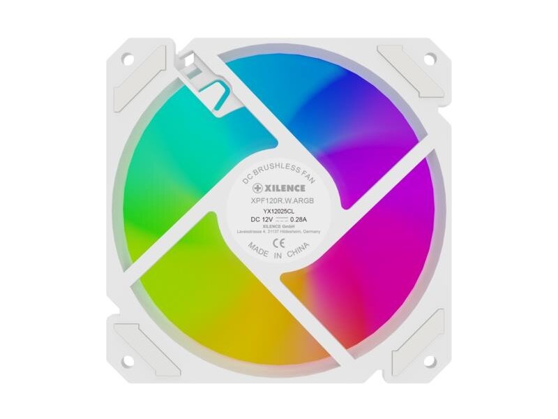 CASE FAN 120MM PWM ARGB REVERS/4PIN WHITE XF066 XILENCE 2 CASE FAN 120MM PWM ARGB REVERS/4PIN WHITE XF066 XILENCE 2