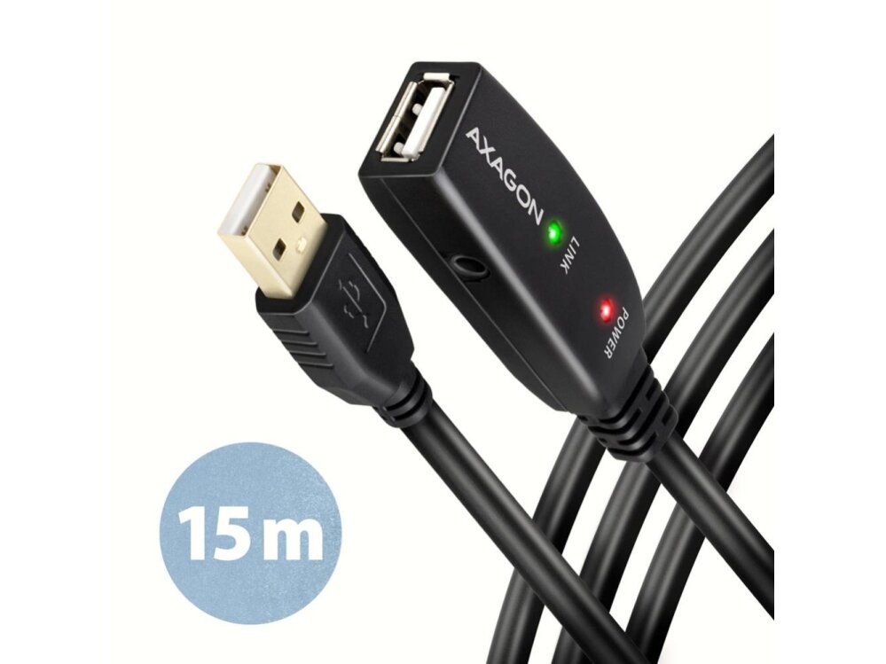 CABLE USB2.0 A-M/A-F ACTIVE/15M ADR-215 AXAGON CABLE USB2.0 A-M/A-F ACTIVE/15M ADR-215 AXAGON